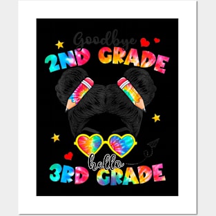 2nd Grade  3rd Grade Messy Bun Teacher Kids Posters and Art